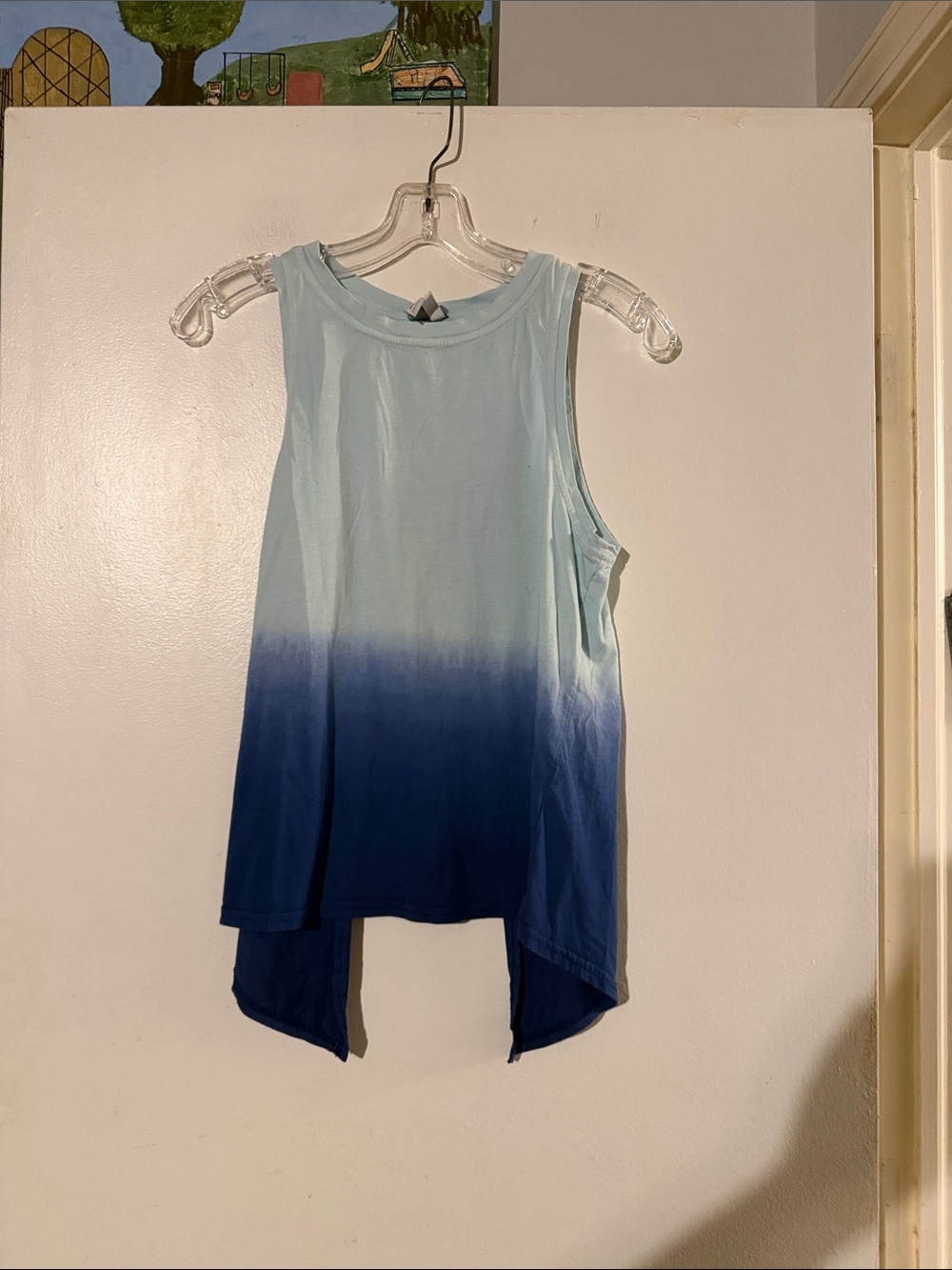 Zella sleeveless open back ombré tank top
